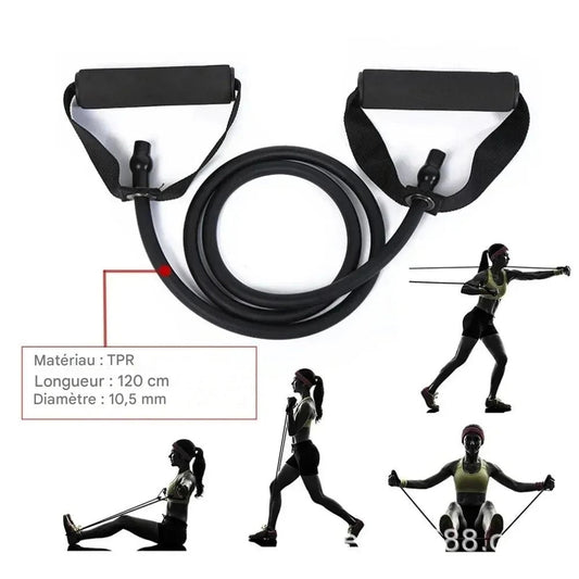 FitResist™ – Élastique de Résistance avec Poignées | Musculation & Fitness Maison