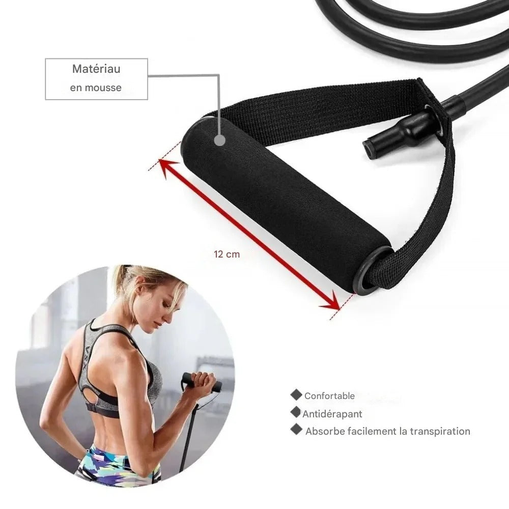 FitResist™ – Élastique de Résistance avec Poignées | Musculation & Fitness Maison