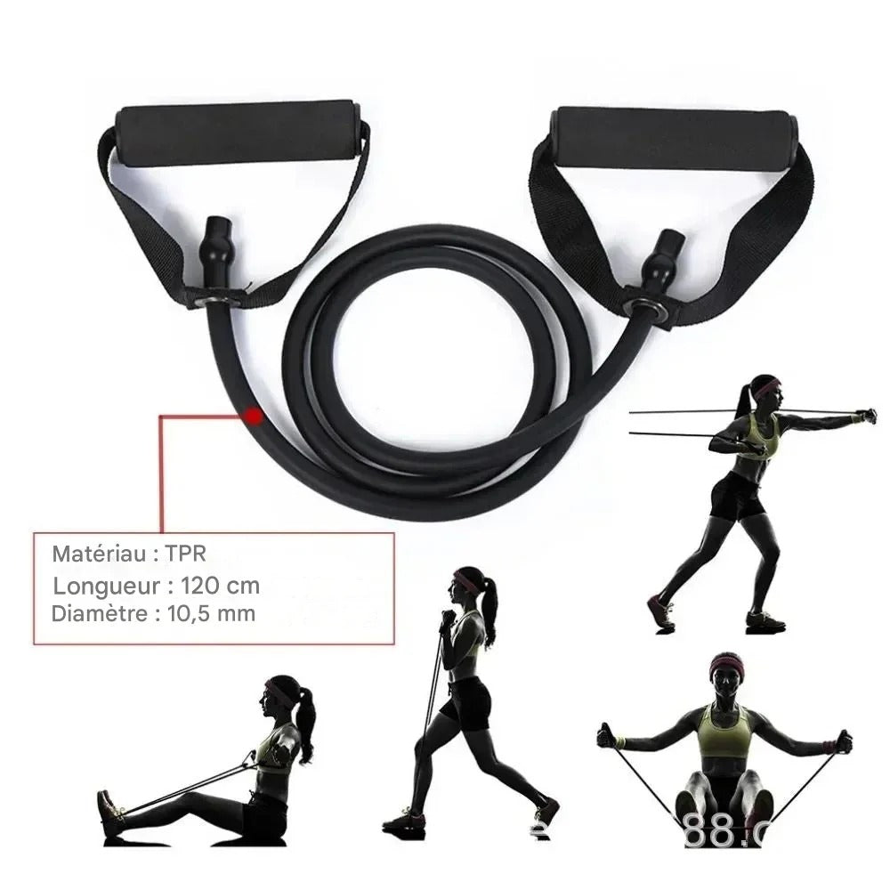 FitResist™ – Élastique de Résistance avec Poignées | Musculation & Fitness Maison