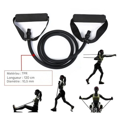 FitResist™ – Élastique de Résistance avec Poignées | Musculation & Fitness Maison